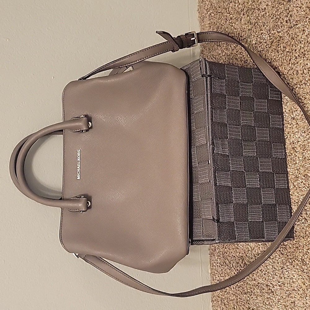Michael Kors Taupe Satchel Bag